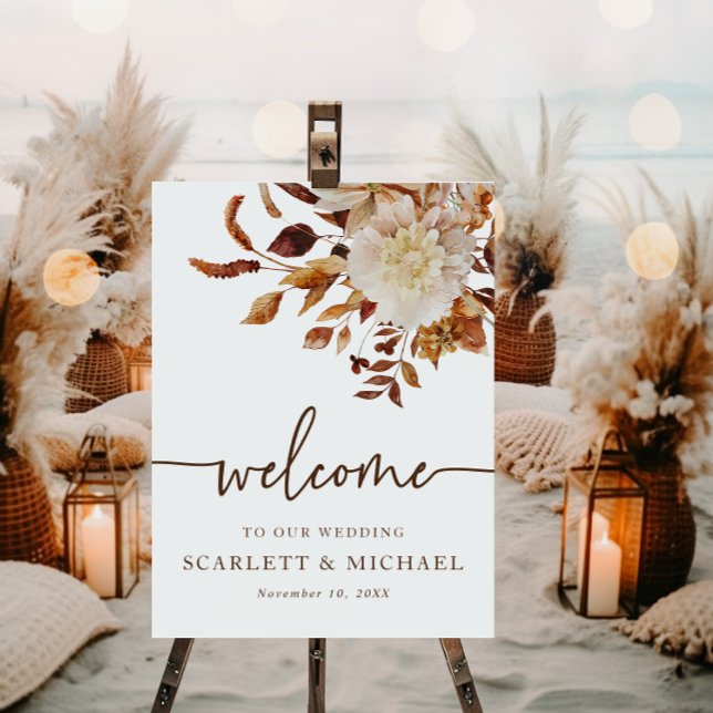 Fall Welcome Wedding Sign (Fall Welcome Wedding Sign
)