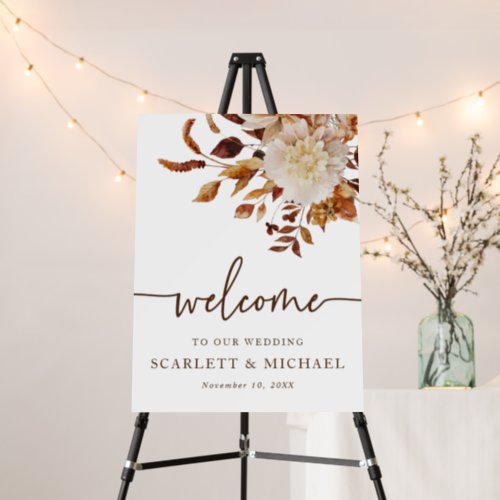 Fall Welcome Wedding Sign