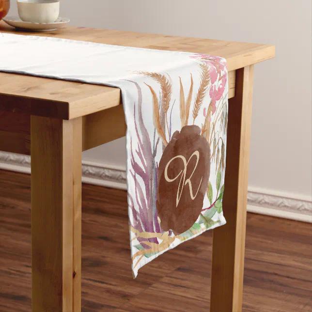 Fall Wheat Earth Tones Rustic Table Runner Zazzle