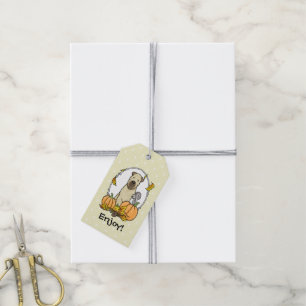 Fall Wheaten Terrier (wheaten 1b2) Pumpkins Cute Gift Tags