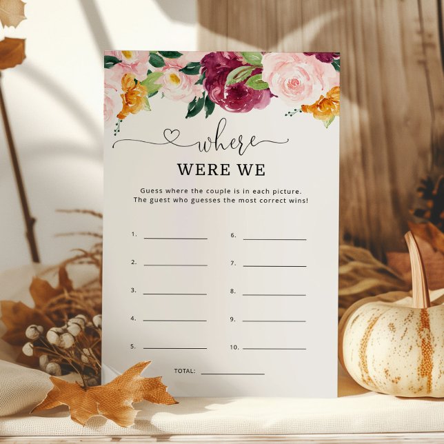 Fall Where were we bridal shower game (Creator Uploaded)