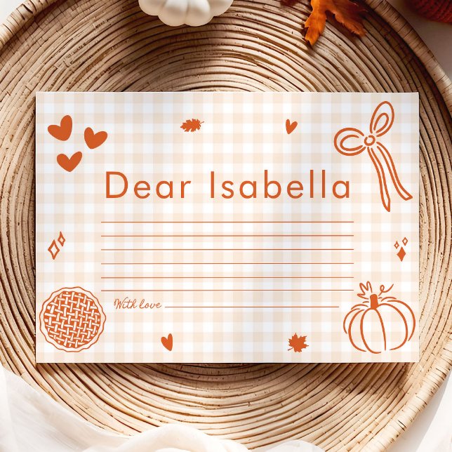 Fall Whimsical Hand Drawn Pumpkin Time Capsule Enclosure Card (Hand Drawn Fall Whimsical Hand Drawn Pumpkin Time Capsule Game)