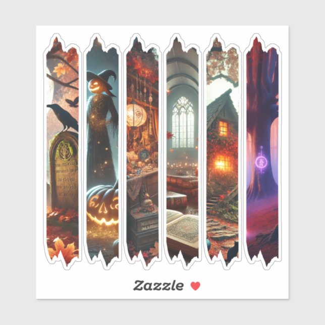 Fall Whimsigoth Magical Mystery Washi Tape Planner Sticker (Sheet)