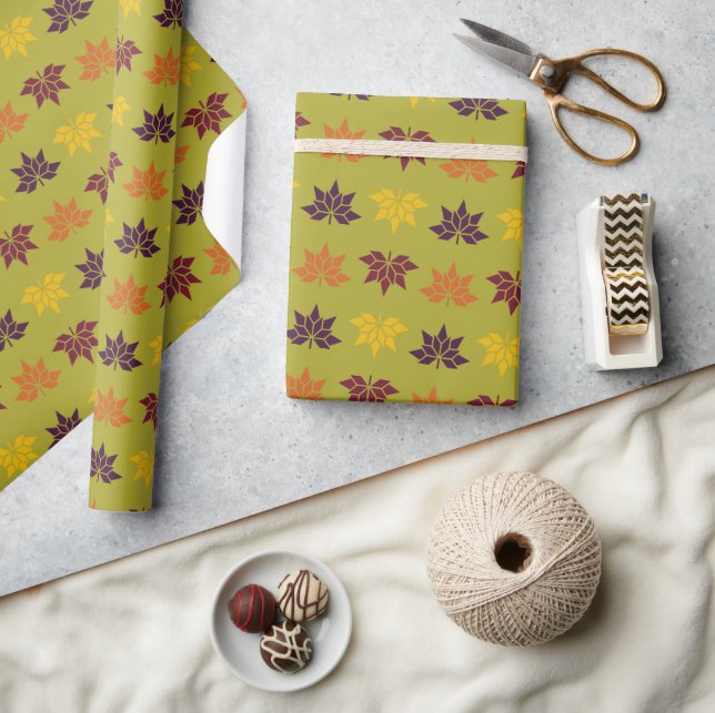 Fall Whimsy - Beautiful Thanksgiving Leaves Wrapping Paper (Crafts)