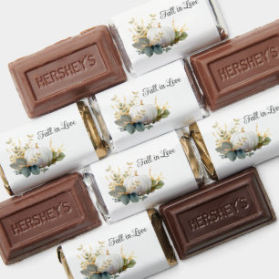 Fall white pumpkin bridal shower hershey's miniatures