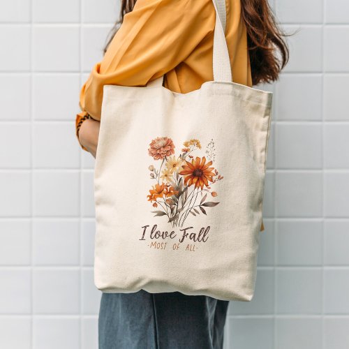 Fall Wild Flowers Tote Bag
