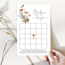 Fall wild mushrooms baby shower bingo game