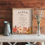 Fall Wildflower Bloom Or Flower Bar Poster at Zazzle