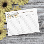 Fall Wildflower Bouquet Mason Jar Recipe Cards at Zazzle