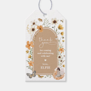 Fall Wildflower Fairy Birthday Party Favors Gift Tags