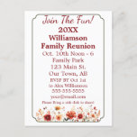 Fall Wildflower Fun Family Reunion Postcard