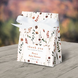 Fall Wildflower Pattern Favor Boxes