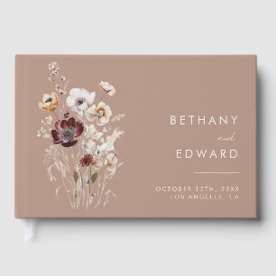 Fall Wildflower Wedding Guestbook
