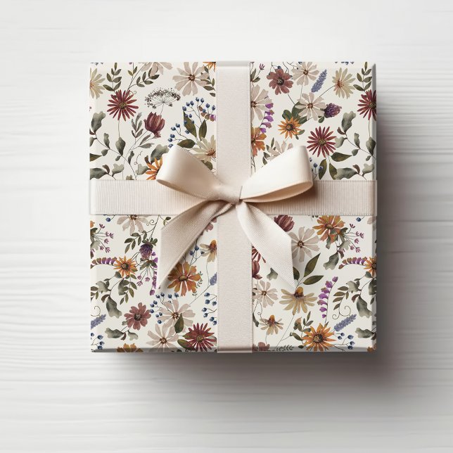 Fall Wildflower Wrapping Paper (Fall Wildflower Wrapping Paper
)