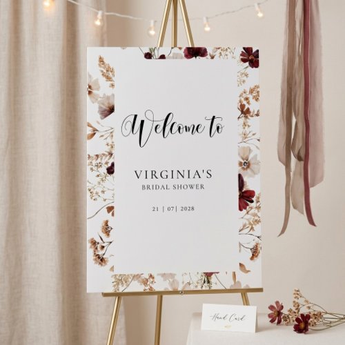 Fall Wildflowers Floral Wedding Foam Board