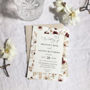 Fall Wildflowers Floral Wedding Invitation at Zazzle