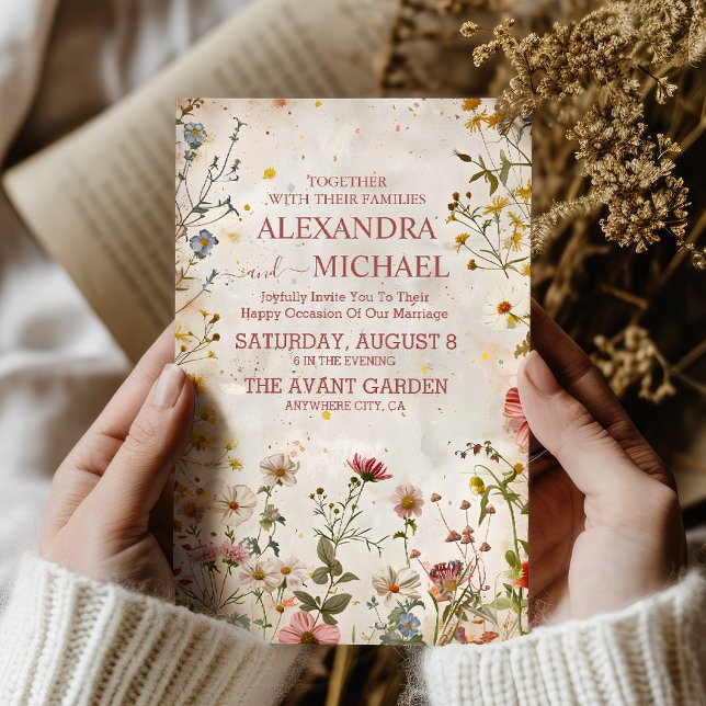 Fall Wildflowers Floral Wedding  Invitation (Creator Uploaded)