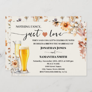 Fall Wildflowers Nothing Fancy Just Love Elopement Invitation