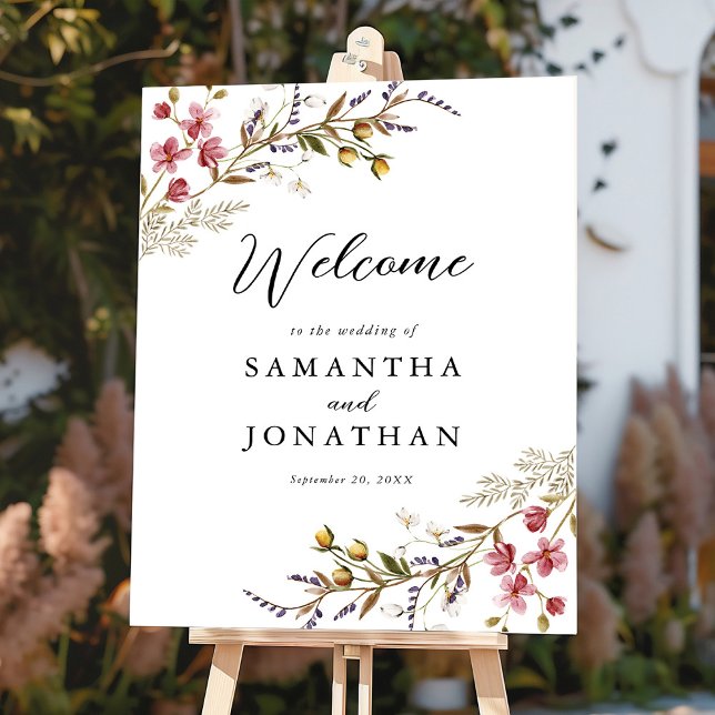 Fall Wildflowers Wedding Welcome Sign (Creator Uploaded)