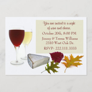 Fall Wine and Cheese Party Invitation