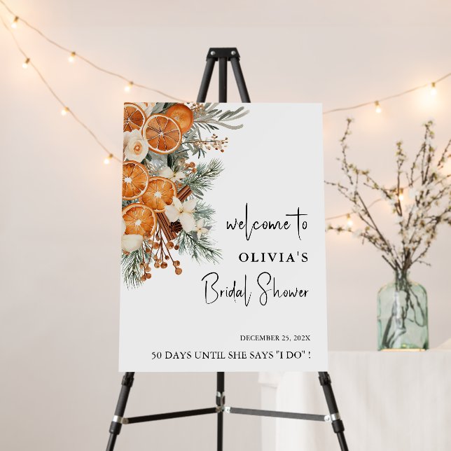Fall Winter Welcome Bridal Shower Foam Board (In Situ (Stand))