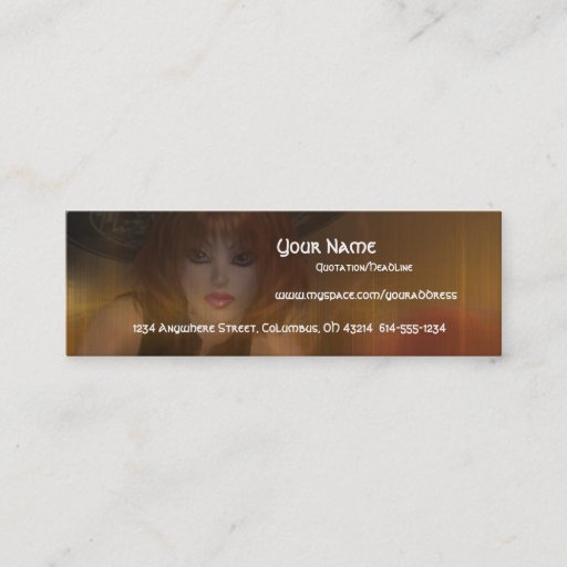 Customizable Fall Witch Design 1 Profile Cards Business Card Template