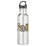 Fall with Pumpkin Background Autumn Season Printab Stainless Steel Water Bottle