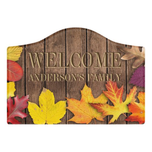 Fall Wood _ Family Welcome Door Sign