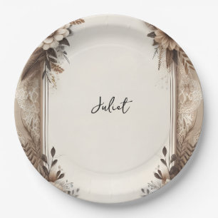 Fall Wood Paperie Recycled Paper Bridal Shower Paper Plates