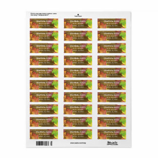 Fall Wood Return Address Label