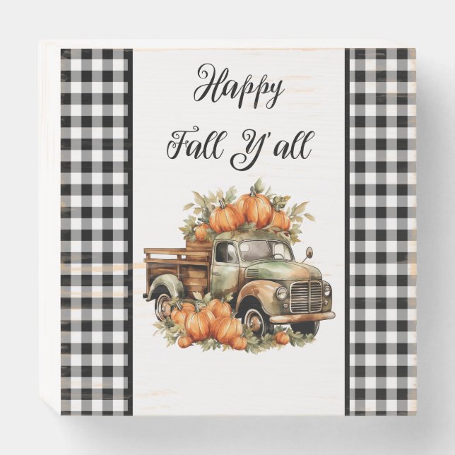 Fall  Wooden Box Sign (Front Horizontal)