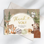 Fall woodland animal pumpkin thank you card<br><div class="desc">Fall woodland animal pumpkin thank you card</div>