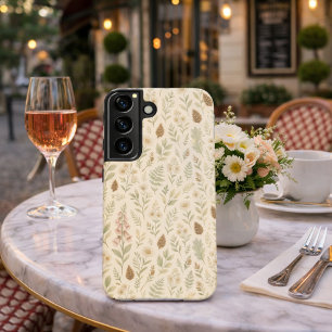 Fall Woodland Botanical Pattern Autumn Dreams Samsung Galaxy S22+ Case