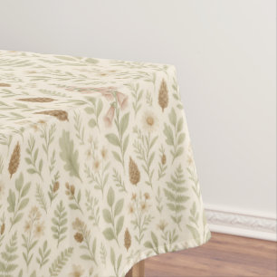Fall Woodland Botanical Pattern Autumn Dreams Tablecloth