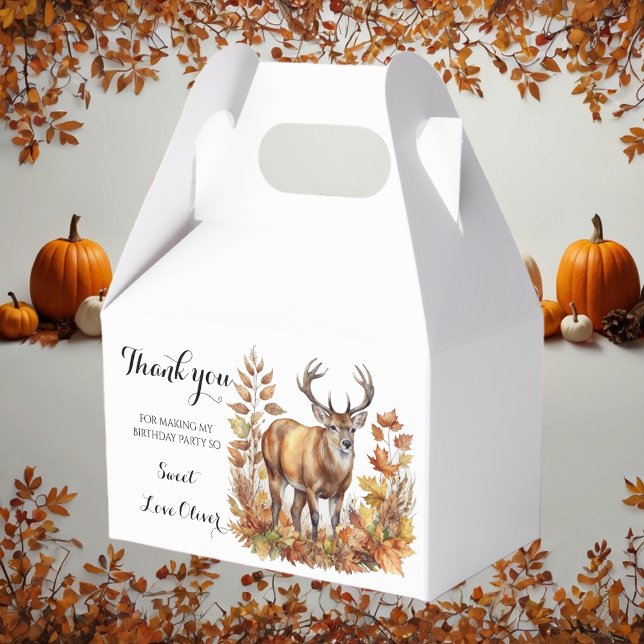 Fall Woodland Deer Animal Forest Baby Shower  Favor Boxes (Creator Uploaded)