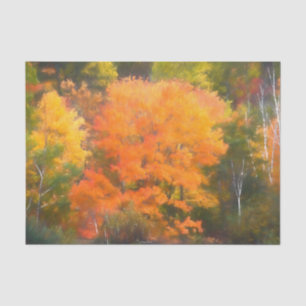 Fall Woodland Forest Trees Orange Yellow Colorful Tissue Paper