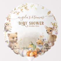 Fall Woodland Little Pumpkin Baby Shower Balloon