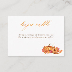 Fall Woodland Pumpkins & Leaves Display Shower Enclosure Card