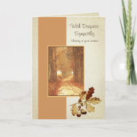 Fall Woods Watercolor Christian Sympathy Card