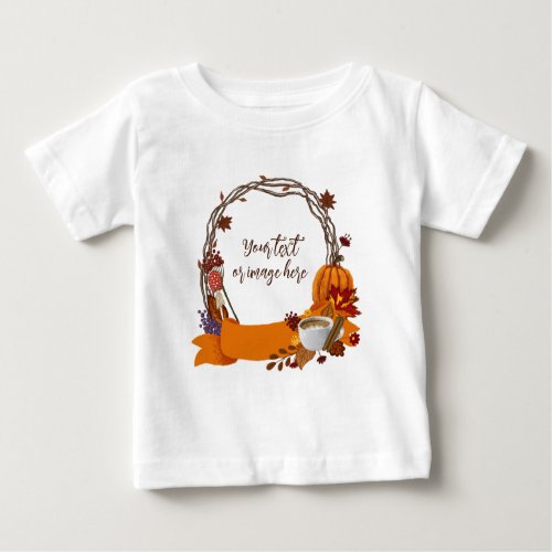 Fall Wreath Digital Painting  Hoodie Baby T_Shirt