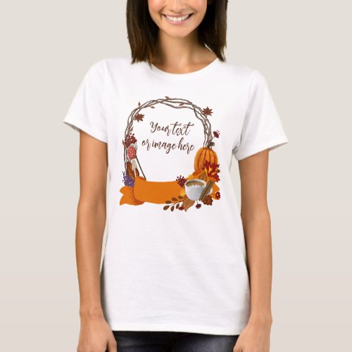 Fall Wreath Digital Painting  T_Shirt