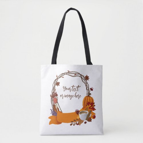 Fall Wreath Digital Painting  Tote Bag