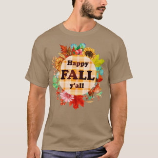 Fall Wreath Happy Fall YAll T-Shirt