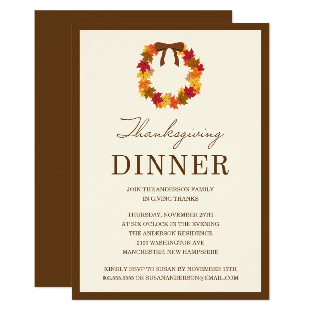 FALL WREATH IN BROWN | THANKSGIVING DINNER INVITE