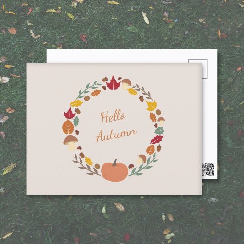 Fall Wreath Postcard