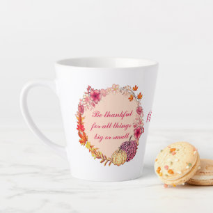 Fall Wreath Quote Latte Mug