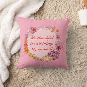 Fall Wreath Quote Throw Pillow