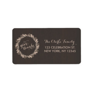 Fall Wreath   Thanksgiving Address Labels