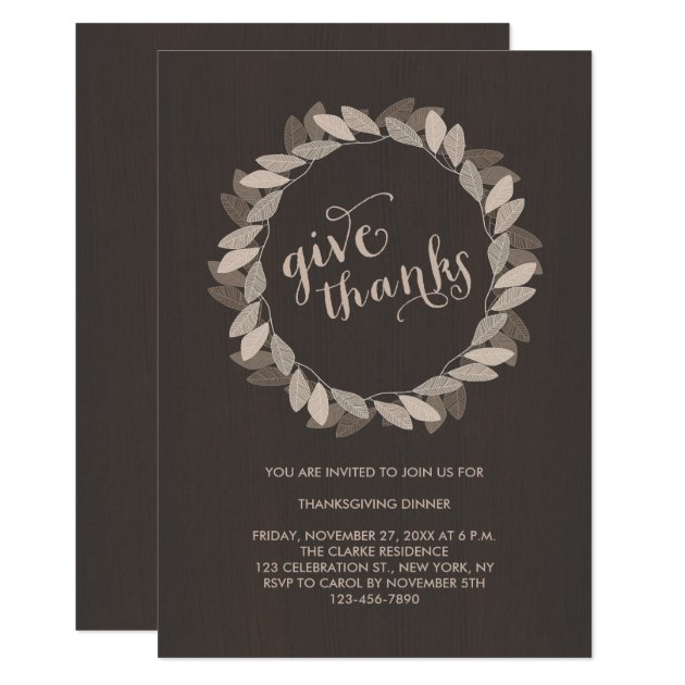 Fall Wreath | Thanksgiving Dinner Invitation