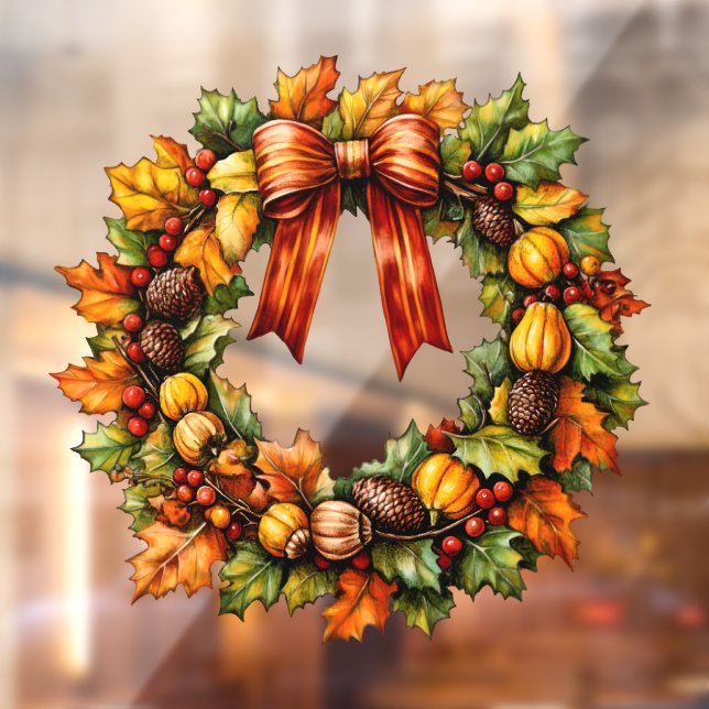 Fall Wreath Window Cling (Sheet 2)
